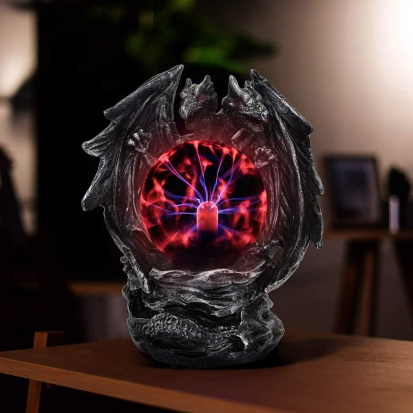 Plasma Ball Lamp Touch Sensitive, Party Magical Electrostatic Red