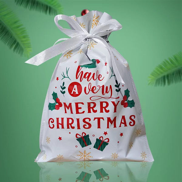 Julegavepose til gaver Plastik Goody Bag