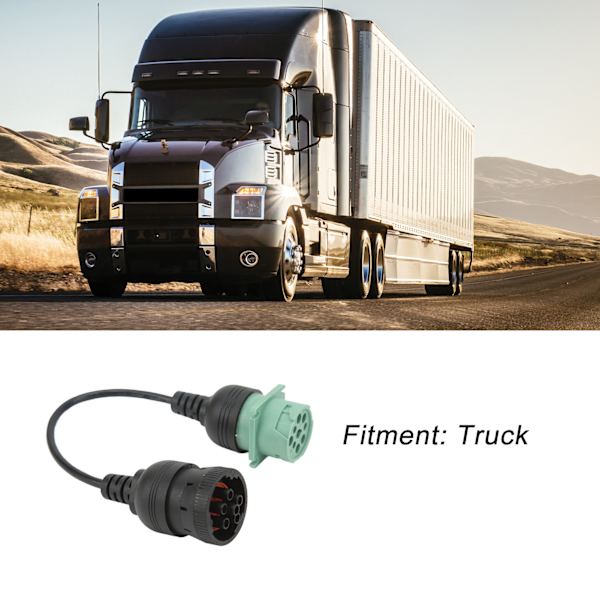 9P J1939 til 6P J1708 Diagnostisk Kabel Plug and Play ABS Plast Høy Fleksibilitet Universal for Lastebiler