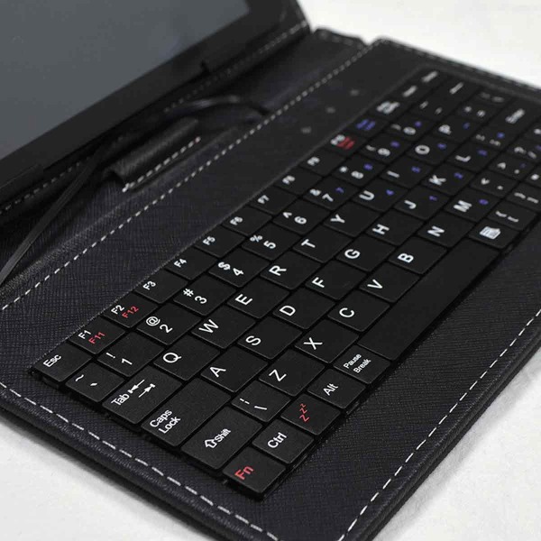 Universell fodraltangentbord 9-10,1 '' Silverht Black Keyboard