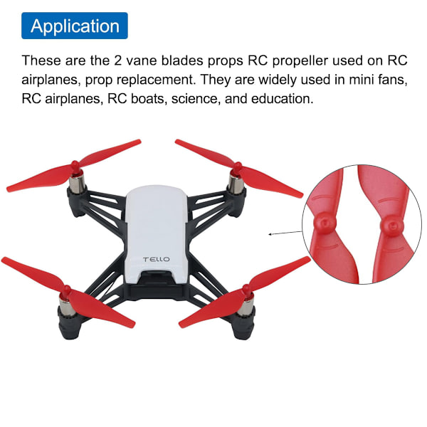 4-färgade propellrar Färgade rekvisita Blad för Tello EDU Drone (Röd/Vit/Svart/Gul)
