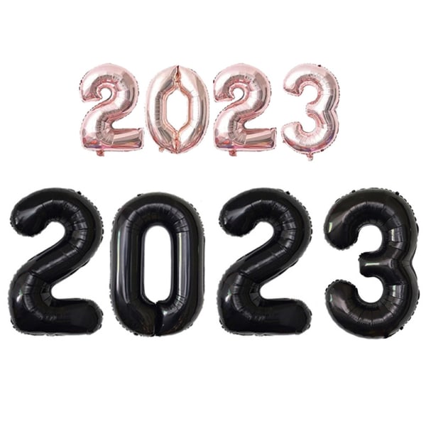 2023 Folienummerballonger för nyår och examen