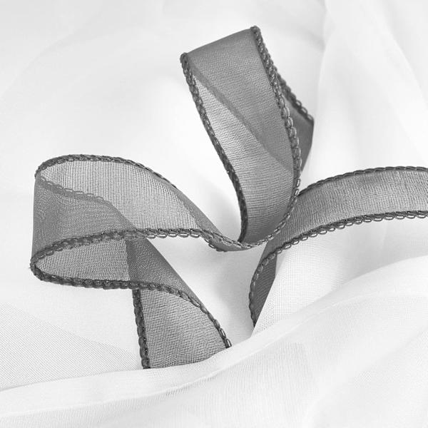 1 st broderad båtklämma genomskinlig rullgardin brisgardiner tyll fönstergardin för sovrum, kontor, badrum, kök, grå, bredd 45 cm x höjd
