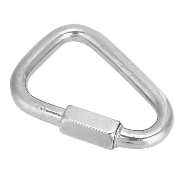 Hållbar Säker Quickdraw Karabiner Utomhus Rostfritt Stål Mellon Lås för Klättring M3.5