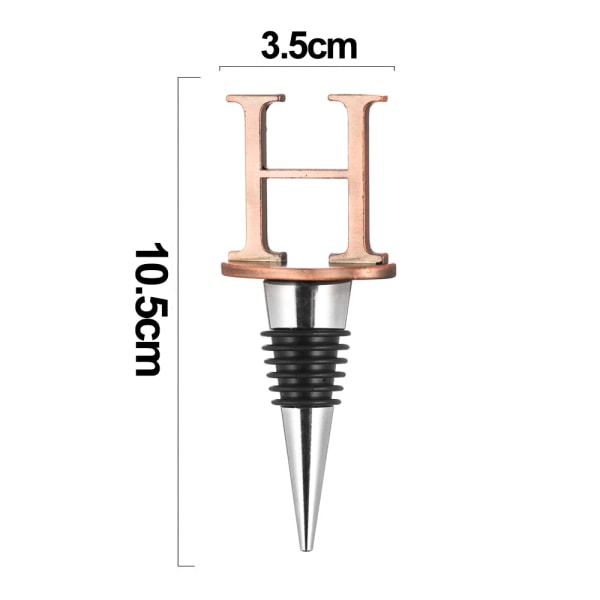 Flaske Vinprop Stopper Top Closer Seal med Monogram Bogstav i