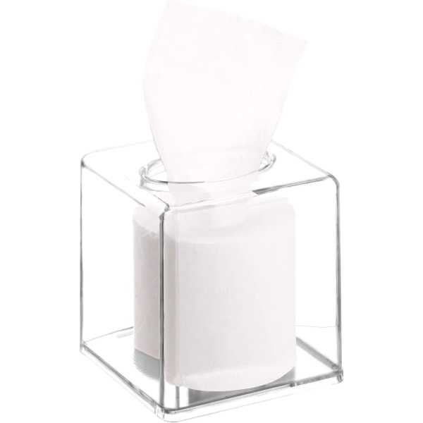 Tecbeauty Acrylic Tissue Dispenser Box Cover Holder Clear