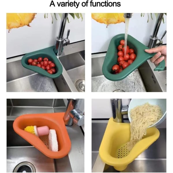 Afløbskurv til køkkenvask, trekantet vask afløbsstativ hjørne