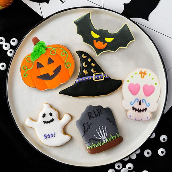 7PCS Halloween Cookie Stainless Steel Molds Set for Making