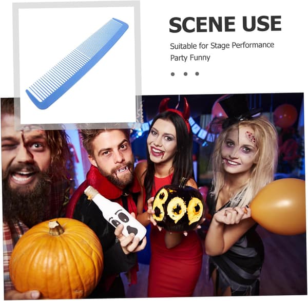 Giant Comb Halloween Costume Accessory Blue Plastic Clown Prop