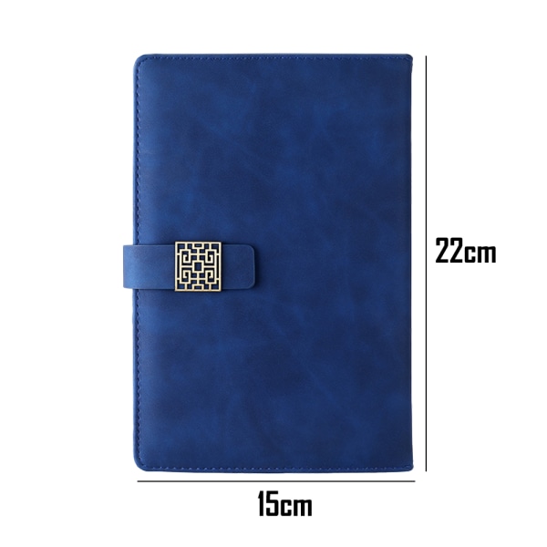Notatbok med omslag i PU-skinn med magnetspenne og pennløkke