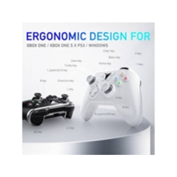 Xbox One S/X ENKERS Gamepad Controller (Trådløs - Sort)