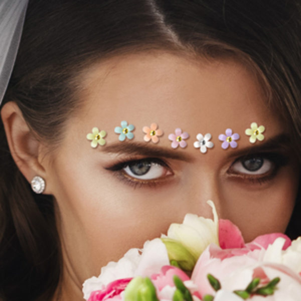 400 st Nail Charms för Akrylnaglar 3D Akryl Blommor för