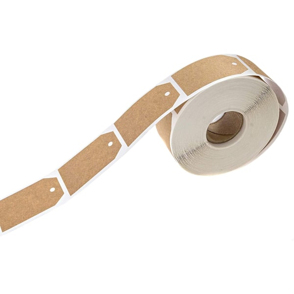 1,15\"x2\" Naturlige brune Kraft gavetikettetiketter / 300 etiketter per