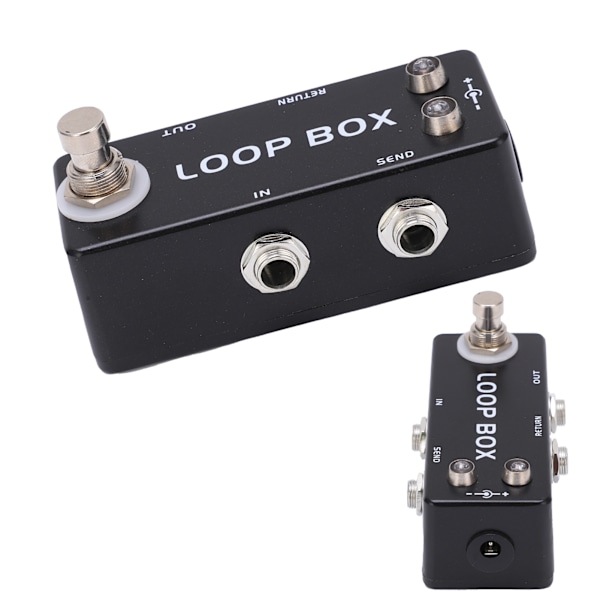 Guitar Loop Effekt Pedal Metal Sort Mini Pedal True Bypass Kanalvalg til Elektrisk Bas