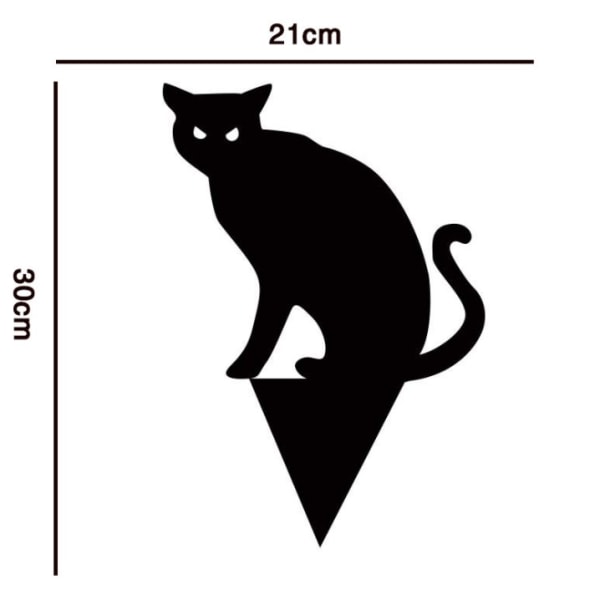 Halloween-dekorasjoner  Svarte kattesilhuett hageskilt