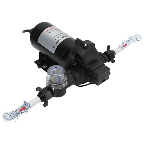 220V 11,3 LPM 50PSI Vedenpainekalvo Pumppu Itse Imuva Autolle RV:lle Jahdille Caravanille Merelle Veneelle