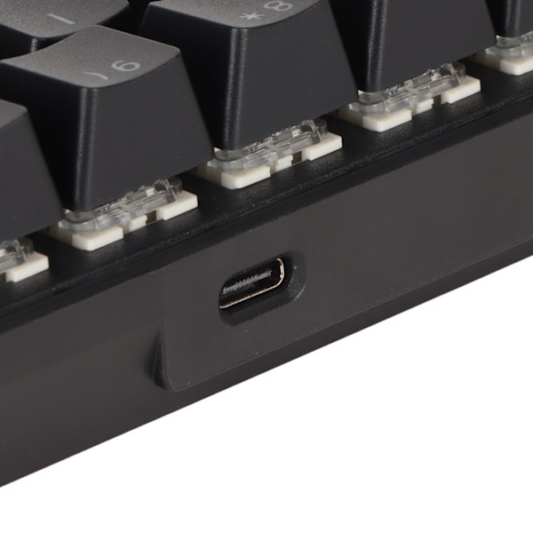 Speltangentbord USB 68 tangenter Blå brytare N Key Rollover 10 RGB-bakgrundsbelysningslägen Trådbundet tangentbord för stationär bärbar dator Svart Blå