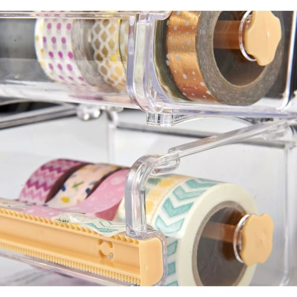 2 stk Washi Tape Dispenser Cutter, Rull Tape Holder Organizer, Maske