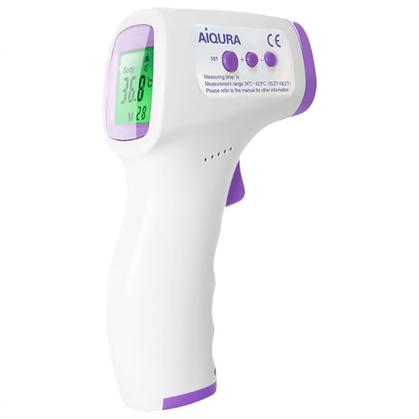 Underarmstermometer Infraröd termometer för vuxna Kontaktfri termometer LCD-display Minnesfunktion Infraröd termometer för barn Infraröd