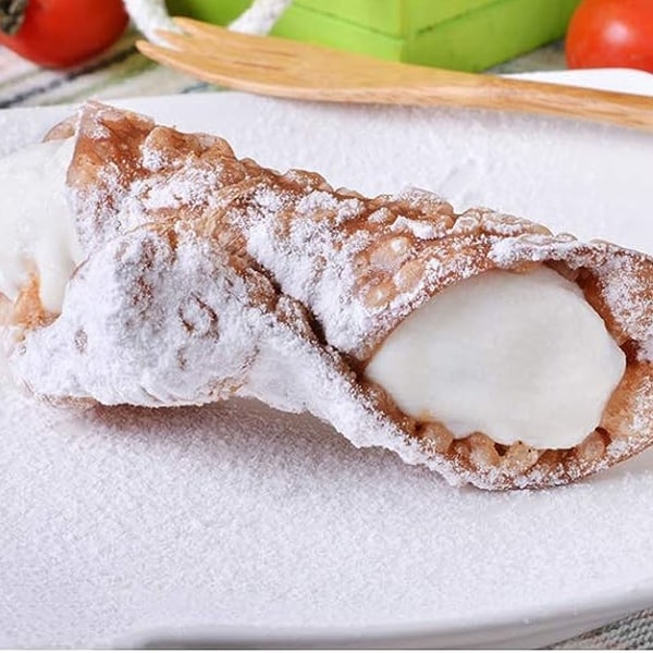 Cannoli-rör, rostfritt stål cannoli-form non-stick dansk bakform croissant skal cannoli