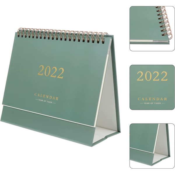 2022 Skrivebords Kalender, Månedlig Kalender Stående Flip Daglig Cale