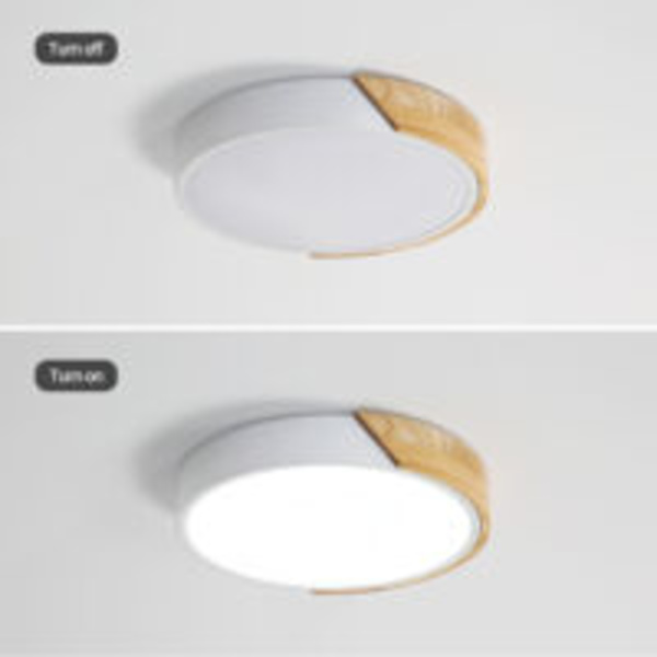 LED-taklamper, moderne hvite tretaklamper, runde tretaklamper, 18, Ø30cm, 6500K kald hvit [Energiklasse A++]