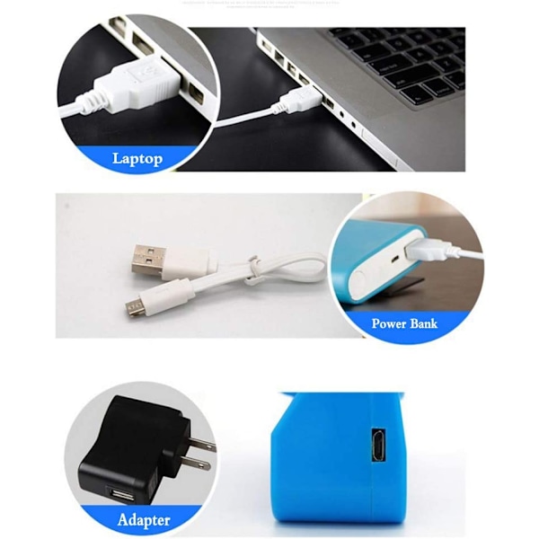 Mini bærbar batteridrevet bordvifte, oppladbar og USB