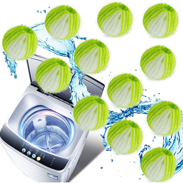 Kjæledyrhårfjerner for klesvask, 12 STK gjenbrukbare lofjernerballer