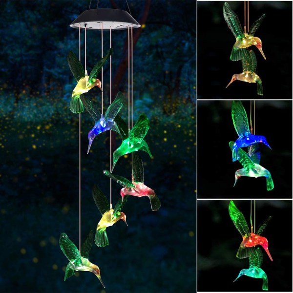 Tuulikello, Solar Hummingbird Tuulikellot ulko/sisä (Gifts f