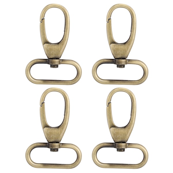 4 st. Hummerklämmor i zinklegering, DIY-tillbehör för handväskor, hundhalsband, krok (brons)