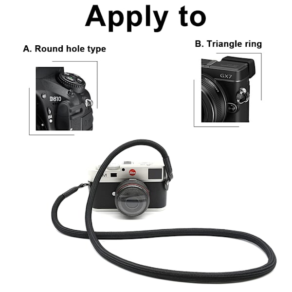 105 cm kamerarem - klätterrep i nylon för DSLR/mikroskop
