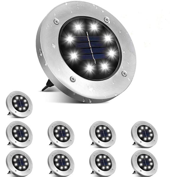 Utomhus solcellslampa, 8 LED strålkastare sollampa vattentät Garde