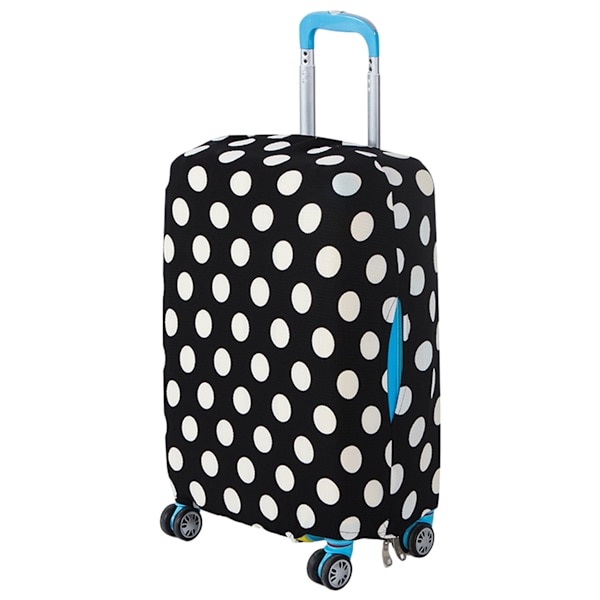1 st dammsäker resväska skyddande överdrag bagage skydd (svart vita prickar XL26-28)
