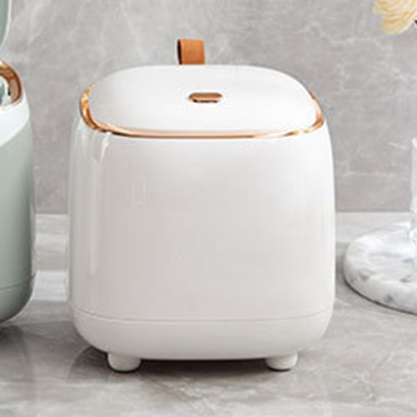 Kompakt Mini Soptunna för Sminkbord, Användarvänlig Design med Hållbara ABS-Material för Användning på Toalettbord, 2 Liters Kapacitet, Lätt att