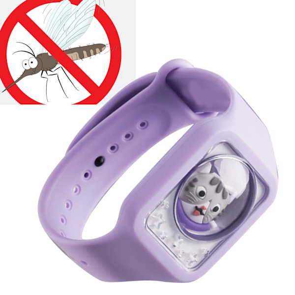 Lila Repellent Armband Läckagefri Långvarig Fleranvändbar Säker Anti-Bitt Repellent Armband för Barn Utomhus
