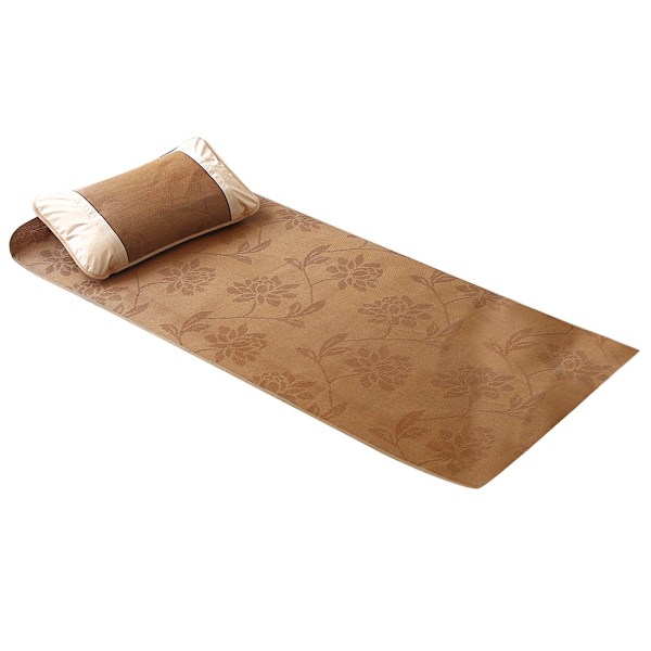 Hjemmetekstil Rattan Matte Grid Sengetøysett Sommer Kjølig Sengeteppe (100*195cm)