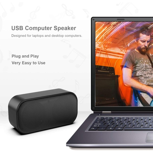USB-computerhøjttaler, pc-højttalere til stationær computer, lille la