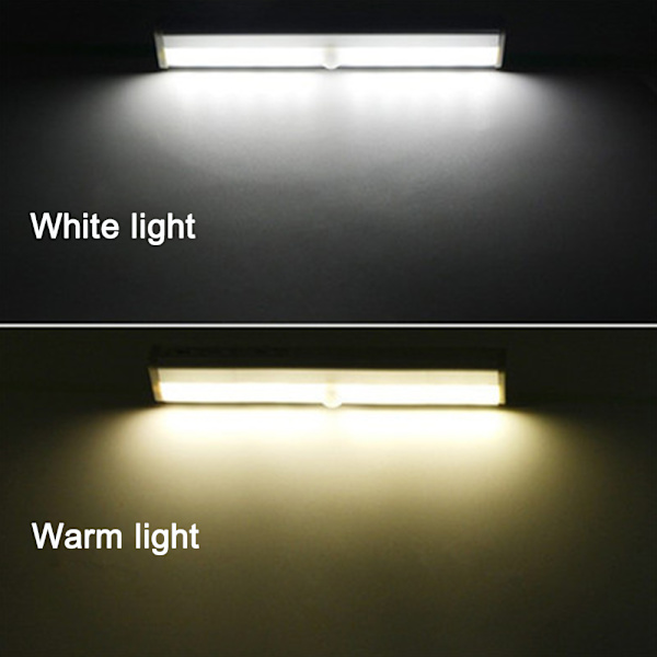 2 stk. LED-skabslys, 60 LED genopladeligt bevægelsessensorlys