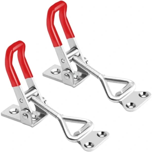 2-pack metal buckles, box lock adjustable buckle quick release buckle latch (Silver 2 pcs)[TT]