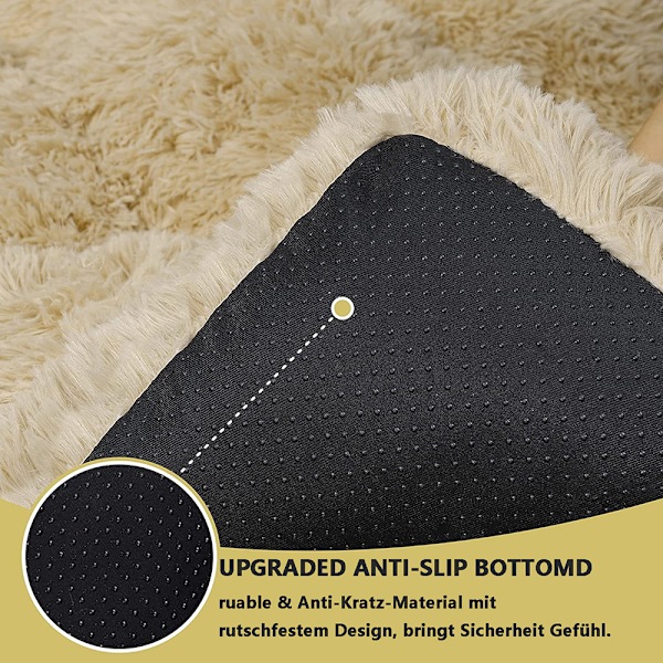 Stor hundsäng tvättbar hundbur madrass lugnande fluffig anti-ångest hundsängar deluxe plysch hundmatta med halkfri botten