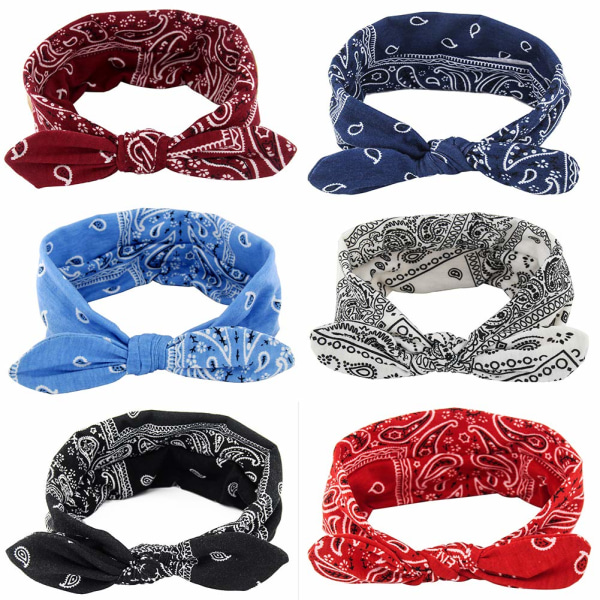 Yeshan Boho buehovedbånd til kvinder Vintage Paisley Bandana