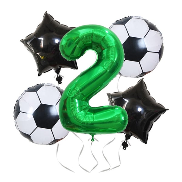 Fodbold nummer femtakkede stjerne folieballoner til fødselsdag