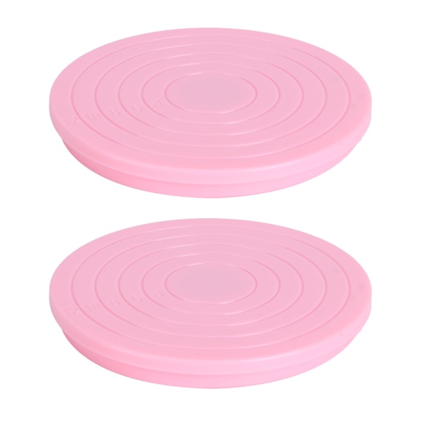 Tårtfat i plast för hemmakök och bagerier, livsmedelssäkra plastmaterial Tårtdekorationssnurra, idealisk för DIY-tårtor och desserter (2 st)