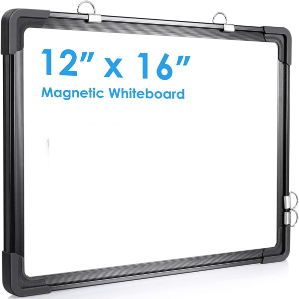Lille Dry Erase White Board, 12" X 16" magnetisk hængende