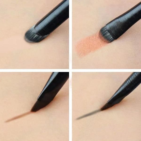 Makeup Brushes & Eyeshadow Pencils - 6-piece set Black[TT]