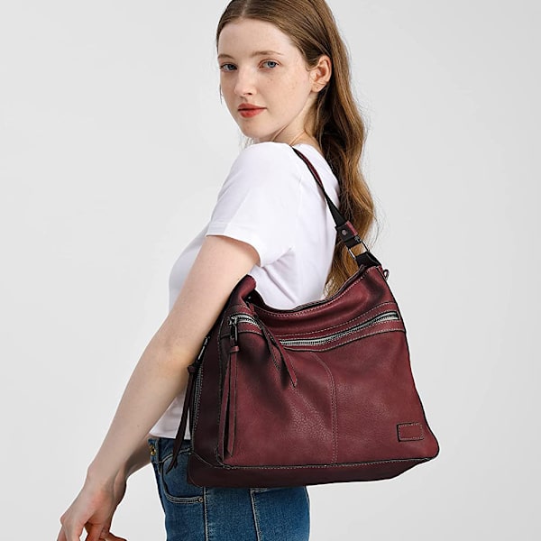 Håndtasker til kvinder, læder crossbody taske, skuldertaske, to stykker