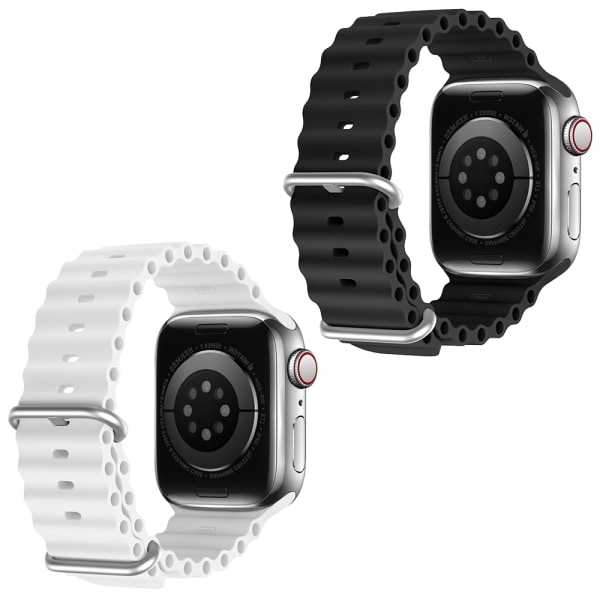 2 st rem kompatibel med Apple Watch Band Justerbar