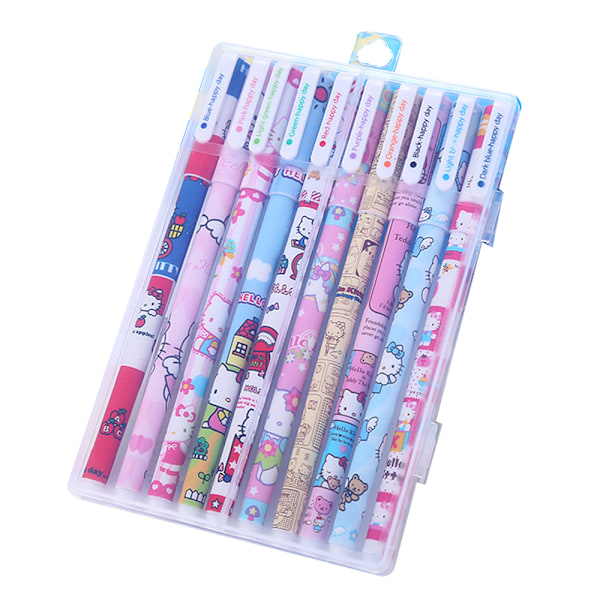 Gelpenne, Skrivepen, Assorterede Farver, 10 stk.
