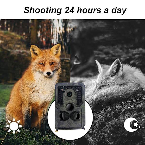 PR400C Pro 1080P 16MP Infraröd jaktkamera Vilda djur 34 940 Nattvision Scoutingkamera