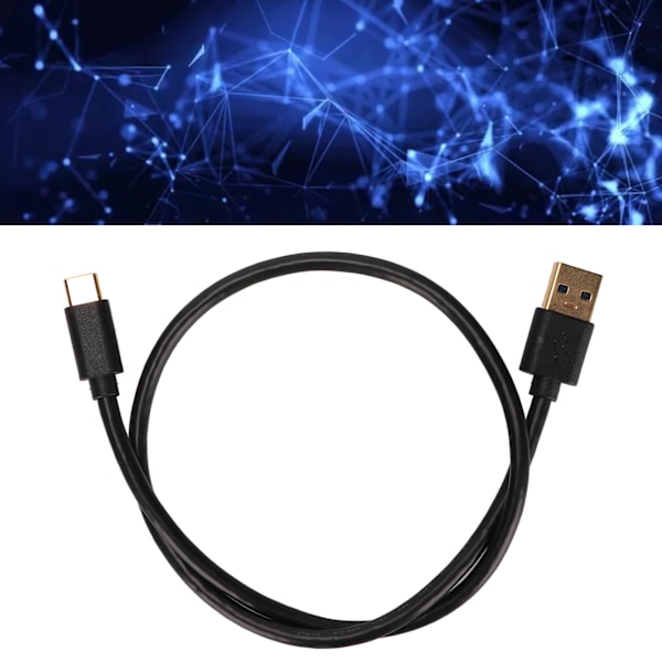 USB3.1-datakabel typ A hane till typ C hane kabel för dator mobiltelefon 0,5 m / 1,6 fot